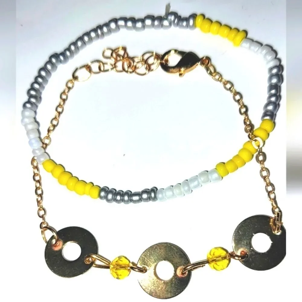 Yellow Beaded Super Cute Girls Bracelets